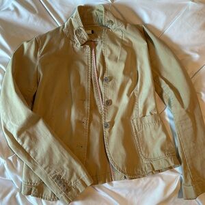J. Crew cotton twill blazer in khaki size medium